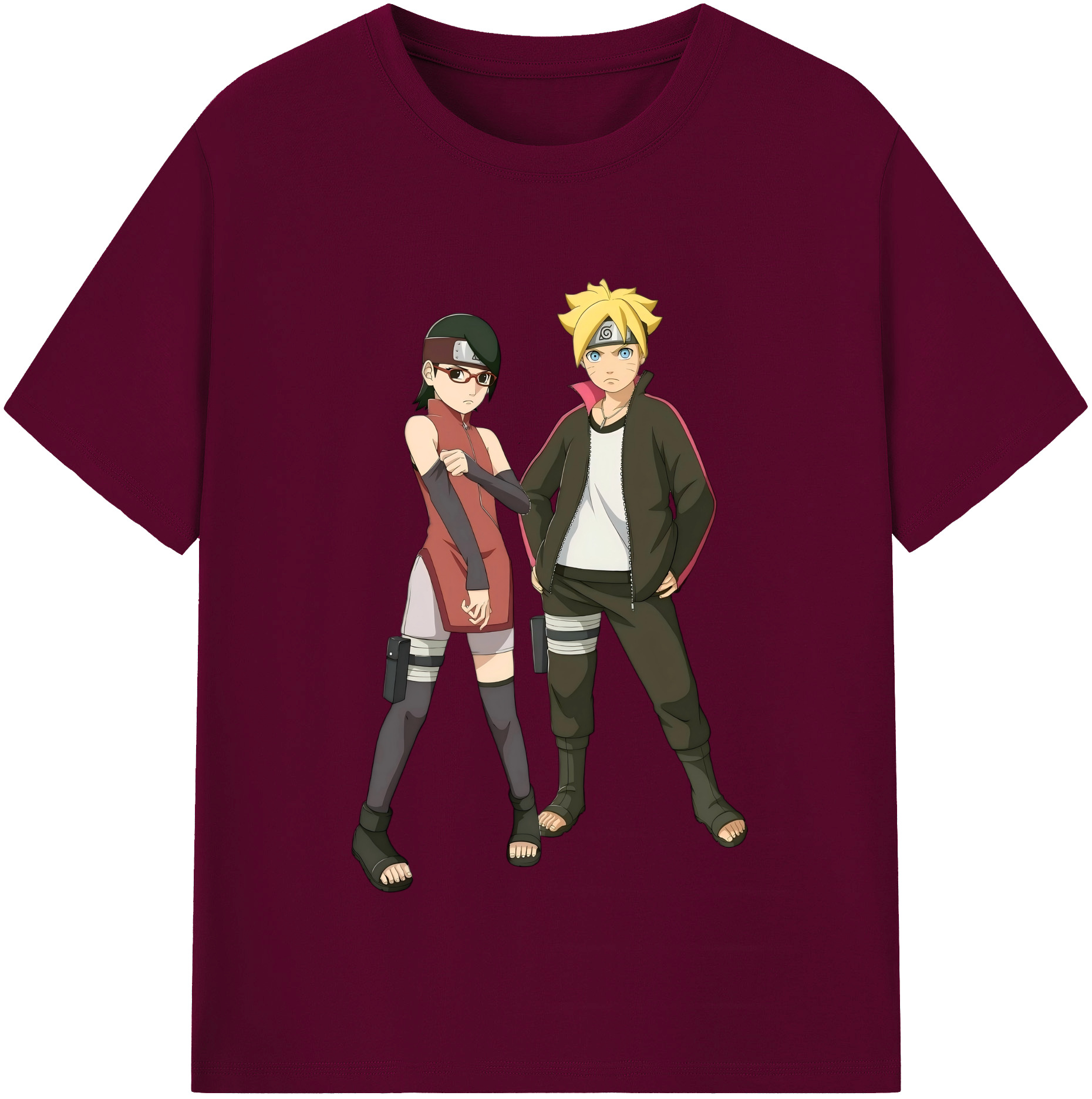 （画像用） NARUTO -ナルト- うずまき ボルト Uzumaki Boruto レディースカジュアルプリントTシャツ（綿100％）
